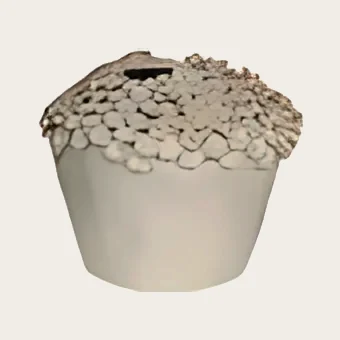 Vase Melody crème, 29 cm de haut