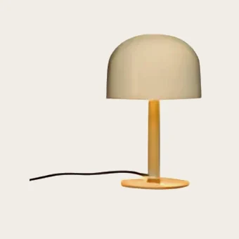 Lampe Maika, taupe et crème