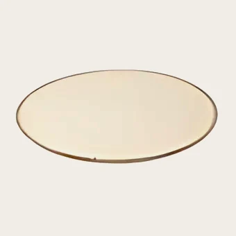 Grand plat rond en manguier blanchi, 56 cm
