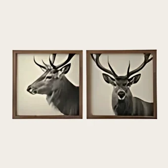 Tableau cerf, 50 × 50 cm, 2 modèles