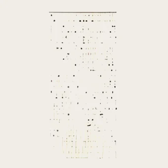 Rideau de pastilles dorées, 90 × 200 cm