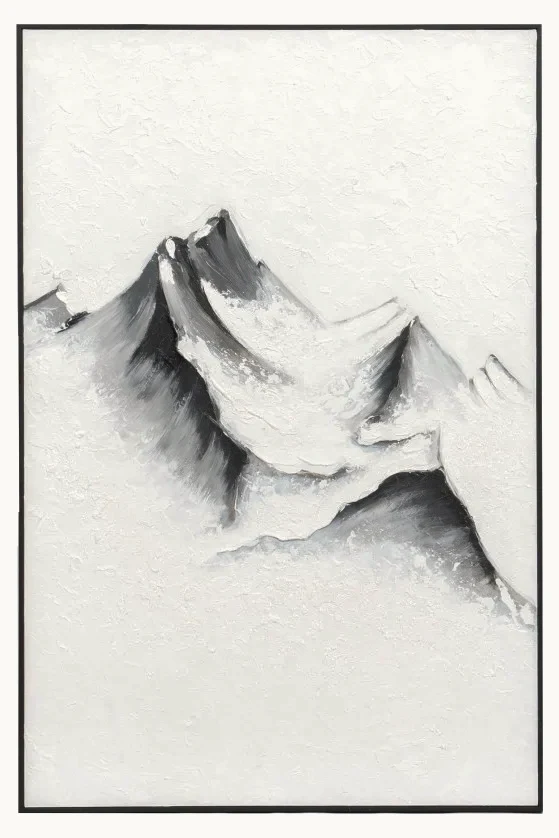 Toile 3D Sommet enneigé, 60 × 90 cm