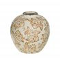 Vase Tampon Taup Fleurs Rond